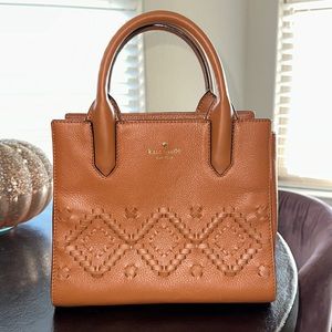 Kate Spade New York 100% Brown Cow Leather Shoulder Bag Purse